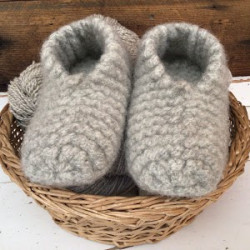 PANTOUFLES DE LAINE BOUILLIE